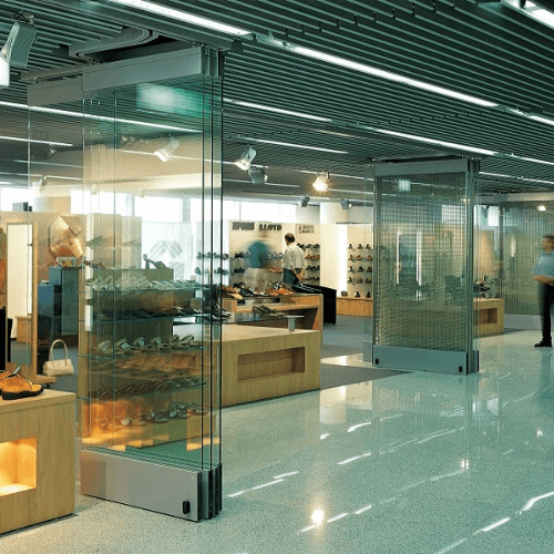 Movable Glass Display Walls