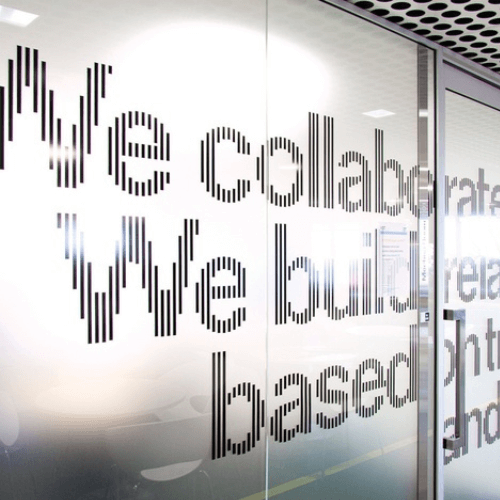 Frosted Glass Lettering and Signage​