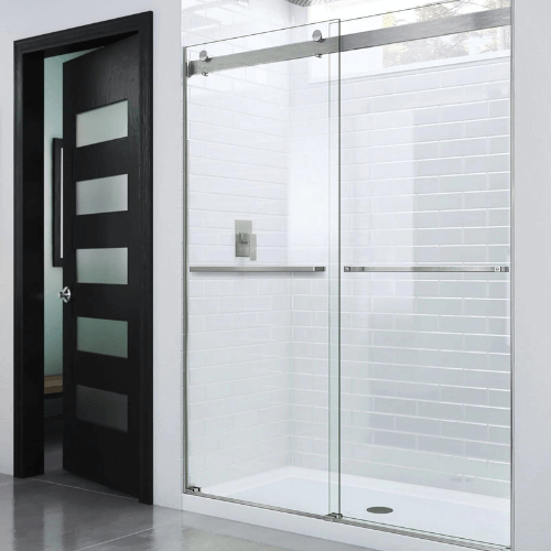 Frosted or Textured Glass Sliding Shower Doors 7