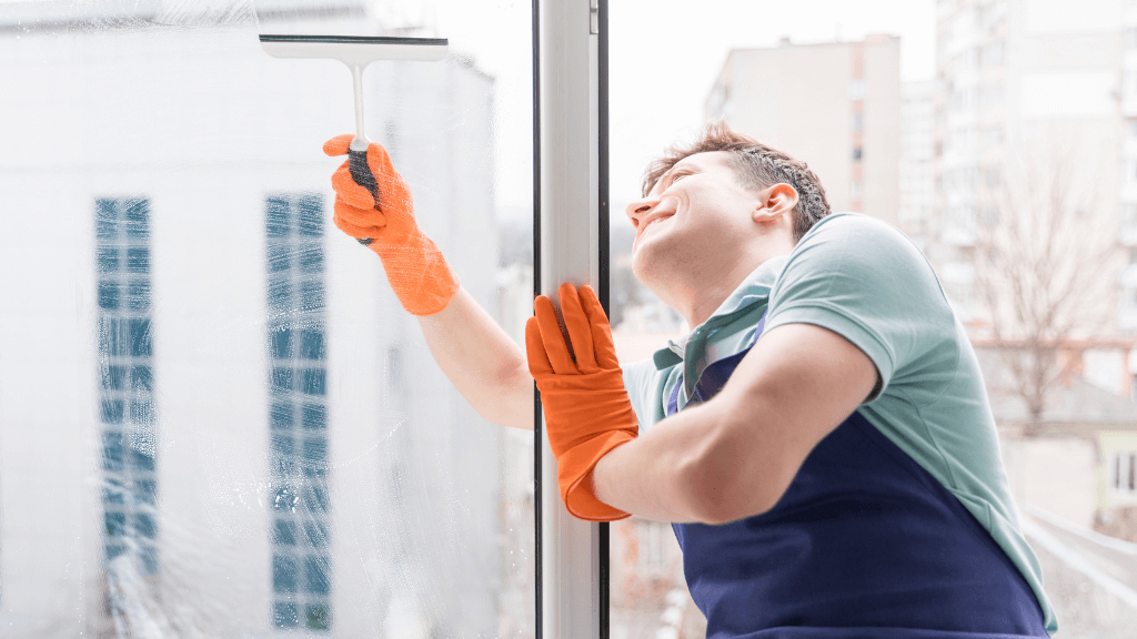 Cleaning Glass Partitions
