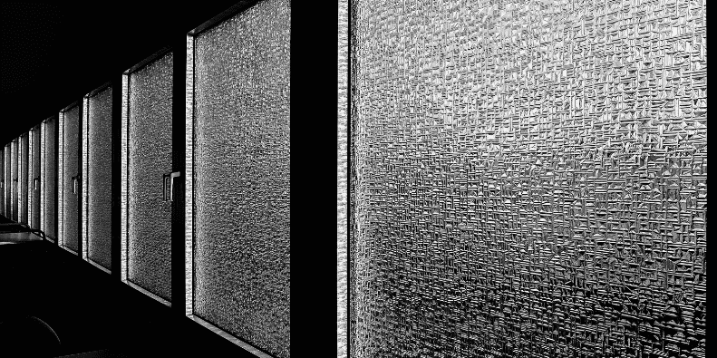 textured glass partitions